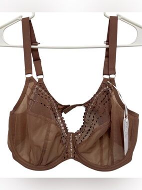 Elomi Matilda Full Figure Underwire Plunge Bra in pralin NEW